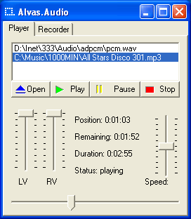 Screenshot of Alvas.Audio 4.8