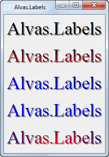 Alvas.Labels screen shot